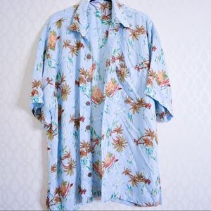 Pineapple Laza Blue Hawaiian Shirt